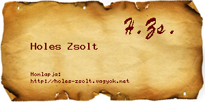 Holes Zsolt névjegykártya